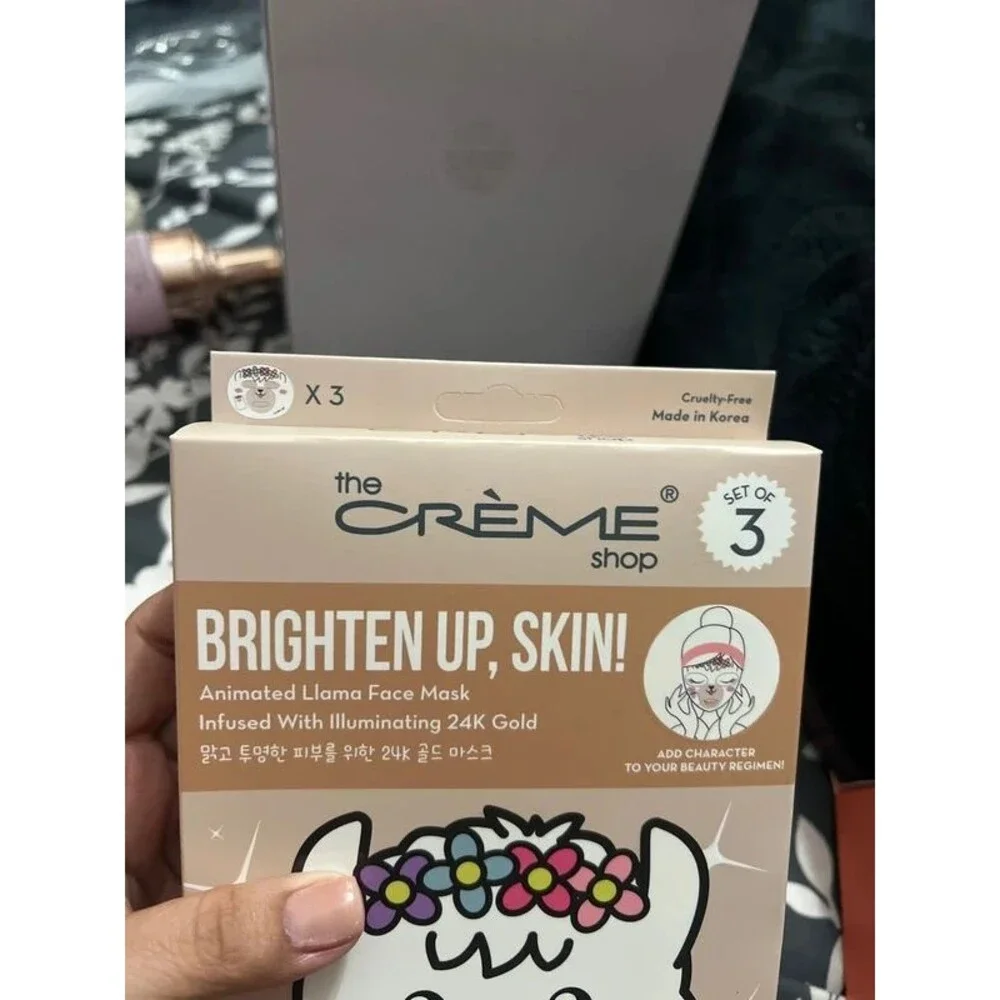 3 The Creme Animated llama Face Masks Korean Beauty